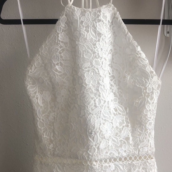 White lace halter dress - Karina Grimaldi XS - Picture 3 of 7